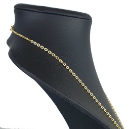 Stilvolle Goldkette / Ankerkette aus glänzendem 585 / 14K Gold , ca. 55 cm Länge 2,5 mm