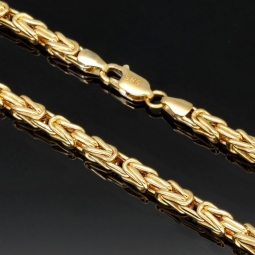 Der Preisbrecher: Königskette aus 14K 585 Gold (Gelbgold) - 55cm lang, 4 mm breit (ca. 20,2g)