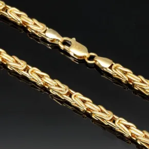 Der Preisbrecher: Königskette aus 14K 585 Gold (Gelbgold) - 55cm lang, 4 mm breit (ca. 20,2g)