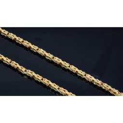 XXL-Königskette aus edlem 14K 585 Gelbgold - 70cm lang, 4 mm breit, ca. 26g