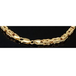 Edles Königsarmband aus hochwertigem Gold (14K 585 Gelbgold), ca. 4mm breit 22cm lang