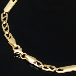 Gold-Armband aus edlem 585er 14k Gelbgold , 3,5mm breit, 19,5cm lang