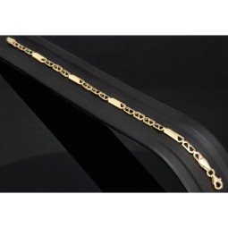 Gold-Armband aus edlem 585er 14k Gelbgold , 3,5mm breit, 19,5cm lang