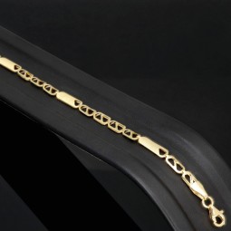 Gold-Armband aus edlem 585er 14k Gelbgold , 3,5mm breit, 19,5cm lang