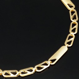 Gold-Armband aus edlem 585er 14k Gelbgold , 3,5mm breit, 19,5cm lang