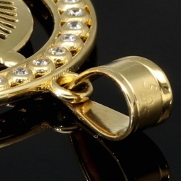 Heilige Maria - Hochwertig produzierter Anhänger aus Bicolor 585er 14 Karat Gold (Gelbgold und Weißgold)