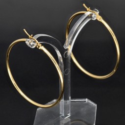 Edle Creolen aus hochwertigem, glänzend poliertem 14K / 585 Gold (Gelbgold)