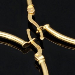Edle Creolen aus hochwertigem, glänzend poliertem 14K / 585 Gold (Gelbgold)