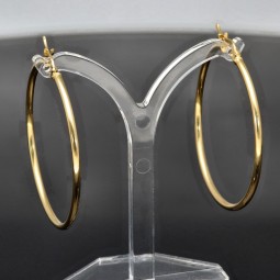 Edle Creolen aus hochwertigem, glänzend poliertem 14K / 585 Gold (Gelbgold)