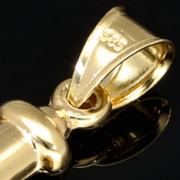 Glänzender Jesus Christus Kreuzanhänger aus 14k / 585er Bicolor Gold (Gelbgold und Weißgold)
