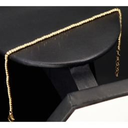 Längenverstellbares Armband, mit vielen kleinen Goldkügelchen bestückt, aus 585 14K Gelbgold in ca. 17,5 - 20 cm Länge