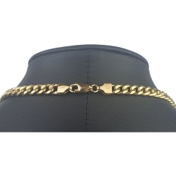 Edle Panzerkette aus glänzendem Gold (8K, 333 Gelbgold) in ca. 5 mm, 47 cm (ca. 14,1g)