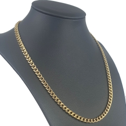 Edle Panzerkette aus glänzendem Gold (8K, 333 Gelbgold) in ca. 5 mm, 47 cm (ca. 14,1g)