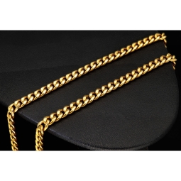 Edle Panzerkette aus glänzendem Gold (8K, 333 Gelbgold) in ca. 5 mm, 47 cm (ca. 14,1g)