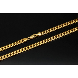 Edle Panzerkette aus glänzendem Gold (8K, 333 Gelbgold) in ca. 5 mm, 47 cm (ca. 14,1g)