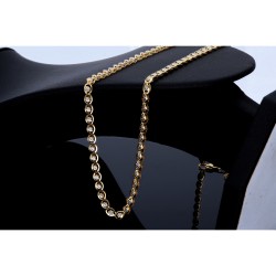 Damen-Designerkette in 585 (14k) Gelb- und Weißgold ca. 55 cm Länge