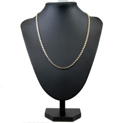 Damen-Designerkette in 585 (14k) Gelb- und Weißgold ca. 55 cm Länge