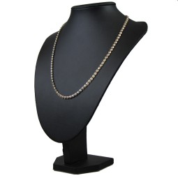Damen-Designerkette in 585 (14k) Gelb- und Weißgold ca. 55 cm Länge