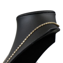 Damen-Designerkette in 585 (14k) Gelb- und Weißgold ca. 55 cm Länge