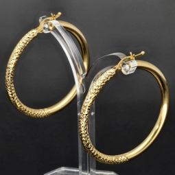 Exklusive Gold-Creolen in zeitlosen Design aus 14K 585er Gelbgold