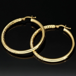 Exklusive Gold-Creolen in zeitlosen Design aus 14K 585er Gelbgold