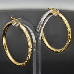 Exklusive Gold-Creolen in zeitlosen Design aus 14K 585er Gelbgold