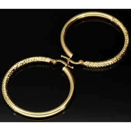 Exklusive Gold-Creolen in zeitlosen Design aus 14K 585er Gelbgold