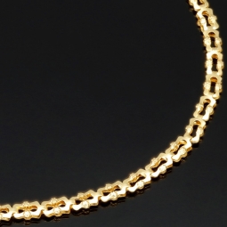 Gold-Armband aus edlem 14K / 585 Gelbgold in stlvollem Design ca. 18cm Länge