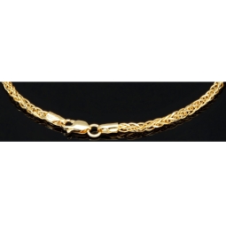 Goldarmband / Fuchsschwanzarmband in feinem Design aus hochwertigem 14K 585 Gold (Gelbgold) ca. 19cm Länge und 2mm Breite