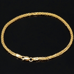 Goldarmband / Fuchsschwanzarmband in feinem Design aus hochwertigem 14K 585 Gold (Gelbgold) ca. 19cm Länge und 2mm Breite