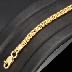 Goldarmband / Fuchsschwanzarmband in feinem Design aus hochwertigem 14K 585 Gold (Gelbgold) ca. 19cm Länge und 2mm Breite