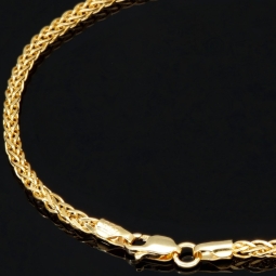 Goldarmband / Fuchsschwanzarmband in feinem Design aus hochwertigem 14K 585 Gold (Gelbgold) ca. 19cm Länge und 2mm Breite