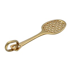 Tennisschläger-Anhänger aus Gelbgold (585er Gold, 14k)