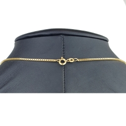 Sehr kurze, hochwertig produzierte Venezianerkette aus edlem Gold (585 / 14k Gelbgold ca. 5,8g) in ca. 42 cm, ca. 1,4 mm - für Kinder und sehr schlanke Damen geeignet