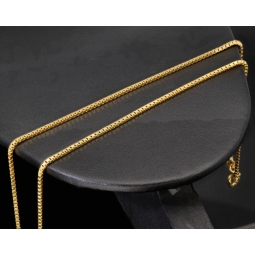Sehr kurze, hochwertig produzierte Venezianerkette aus edlem Gold (585 / 14k Gelbgold ca. 5,8g) in ca. 42 cm, ca. 1,4 mm - für Kinder und sehr schlanke Damen geeignet