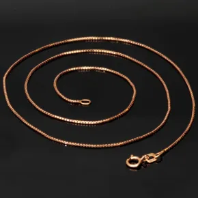 Hochwertig produzierte Venezianerkette aus Roségold (585 14k Gold) für Damen (45 cm Länge)