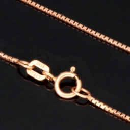 Hochwertig produzierte Venezianerkette aus Roségold (585 14k Gold)  für Damen (45 cm Länge)