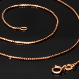 Hochwertig produzierte Venezianerkette aus Roségold (585 14k Gold)  für Damen (45 cm Länge)