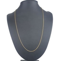 Zeitlose, glänzende Ankerkette aus edlem 14K 585 Gold (Gelbgold) kurzgliedrig - 60cm lang, ca. 1,5mm breit, ca. 5,6g