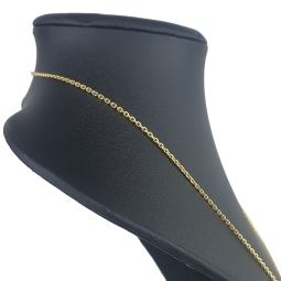 Zeitlose, glänzende Ankerkette aus edlem 14K 585 Gold (Gelbgold) kurzgliedrig - 60cm lang, ca. 1,5mm breit, ca. 5,6g