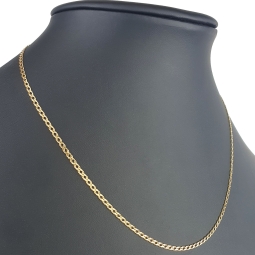 Funkelnde Goldkette mit feinem, stilvollem Muster in edlem Gold (585 14k Gelbgold, ca. 45cm lang, 2mm breit)