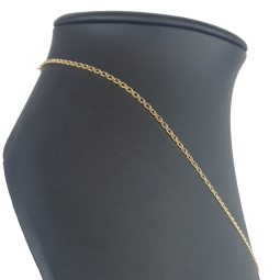 Funkelnde Goldkette mit feinem, stilvollem Muster in edlem Gold (585 14k Gelbgold, ca. 45cm lang, 2mm breit)