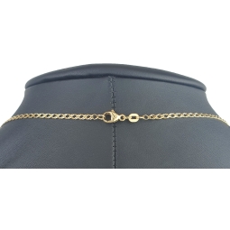 Funkelnde Goldkette mit feinem, stilvollem Muster in edlem Gold (585 14k Gelbgold, ca. 45cm lang, 2mm breit)