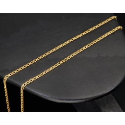 Funkelnde Goldkette mit feinem, stilvollem Muster in edlem Gold (585 14k Gelbgold, ca. 45cm lang, 2mm breit)