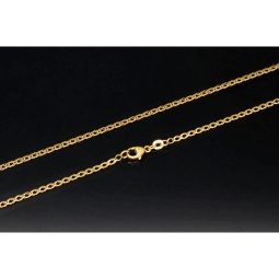 Funkelnde Goldkette mit feinem, stilvollem Muster in edlem Gold (585 14k Gelbgold, ca. 45cm lang, 2mm breit)