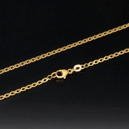 Funkelnde Goldkette mit feinem, stilvollem Muster in edlem Gold (585 14k Gelbgold, ca. 45cm lang, 2mm breit)