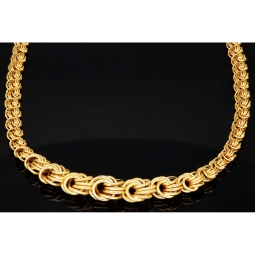 Nobles, außergewöhnliches Collier für Damen aus hochwertigem 585 14K Gold (Länge ca. 50cm)