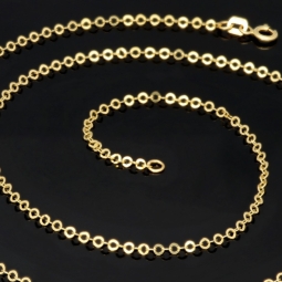 Exquisite Goldkette aus funkelndem Gold (585 / 14K Gelbgold) , ca. 50cm Länge 2mm