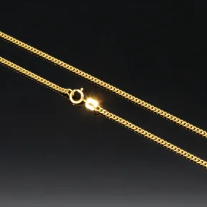 Zeitlose Panzerkette aus glänzendem 585 / 14K Gold ca. 1,7mm Breite (ca. 60cm, ca. 1,7mm)