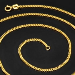 Zeitlose Panzerkette aus glänzendem 585 / 14K Gold ca. 1,7mm Breite (ca. 60cm, ca. 1,7mm)
